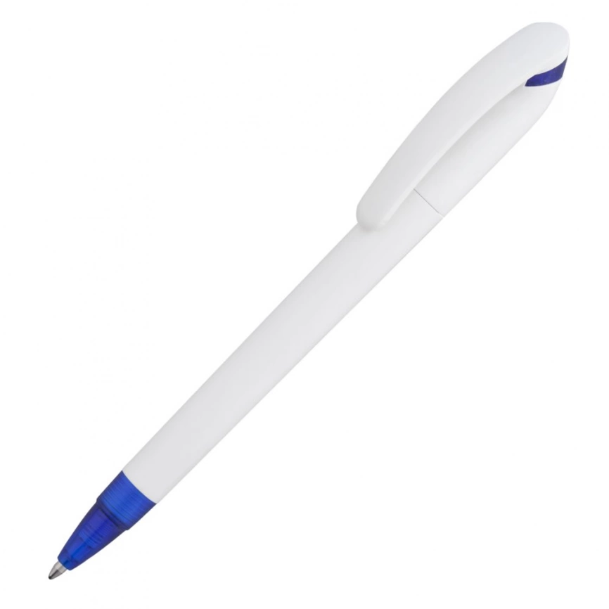 Ручка шариковая Beo Sport, белая с синим фото 1