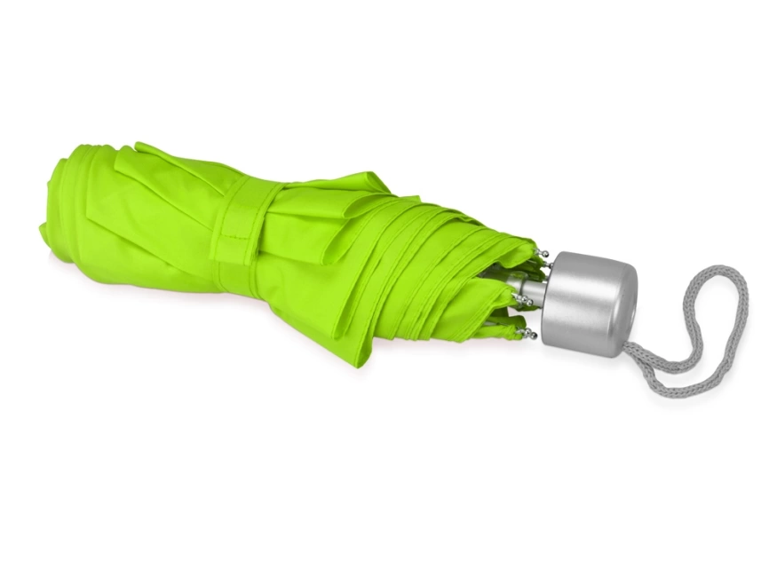Зонт складной Tempe, механический, 3 сложения, с чехлом, зеленое яблоко фото 3