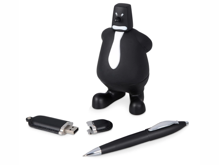 Набор: блекмэн Майк, флеш-карта USB 2. на 4 Гб, ручка шариковая, черный фото 1