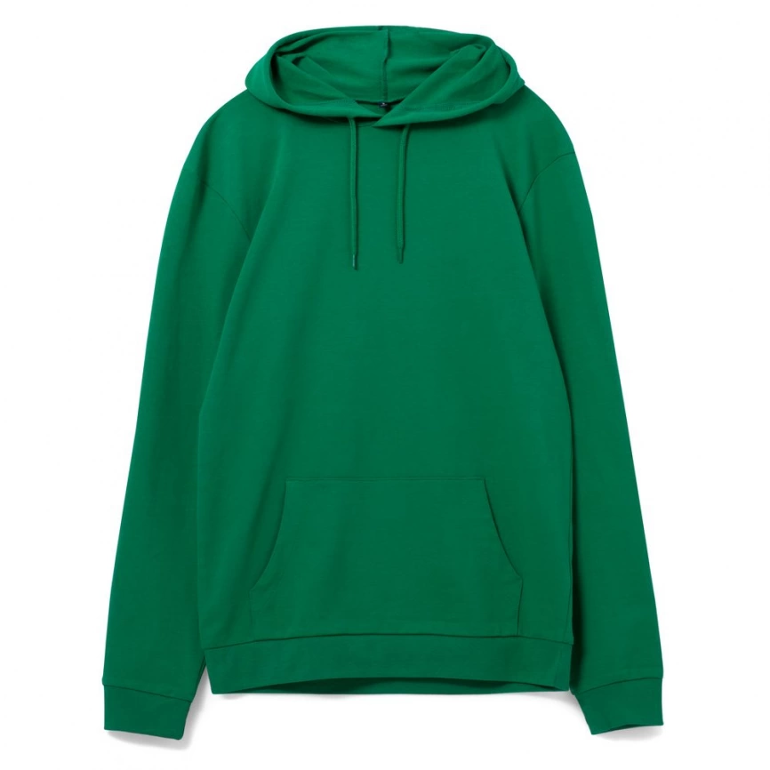 Толстовка с капюшоном унисекс Hoodie, зеленая, размер L фото 6