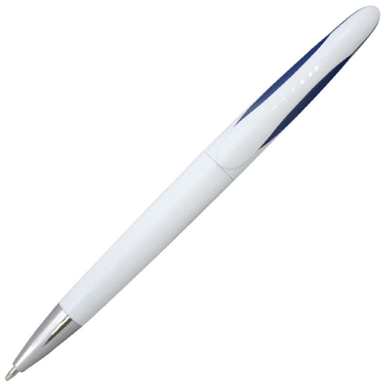 Ручка шариковая, пластик, белый/синий фото 2