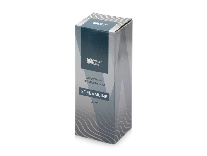 Вакуумная термокружка с кнопкой Streamline, Waterline, soft-touch, черный фото 7
