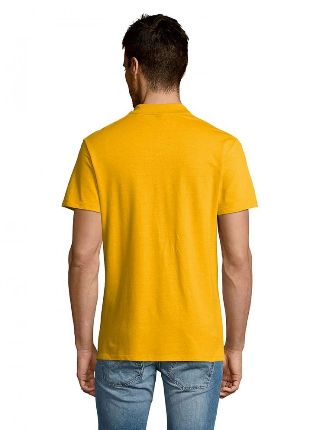 Рубашка поло мужская Summer 170 желтая, размер S фото 12