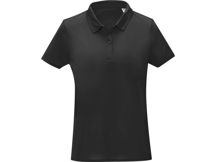 Женская стильная футболка поло с короткими рукавами Deimos, черный фото 2