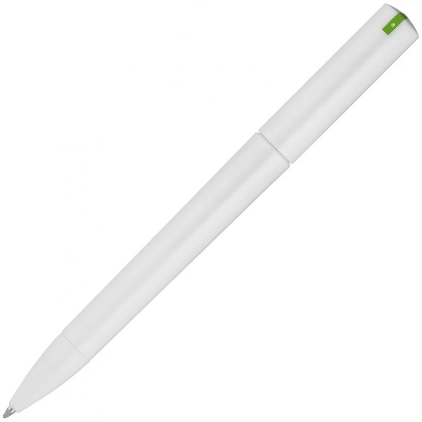 Ручка шариковая Split White Neon, белая с зеленым фото 3