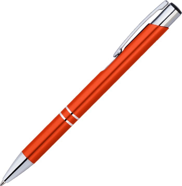 Ручка металлическая KOSKO, оранжевая с серебристым фото 2