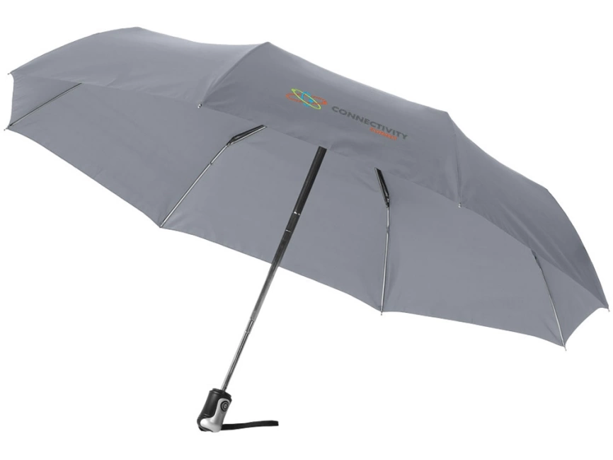 Зонт Alex трехсекционный автоматический 21,5, серый фото 4