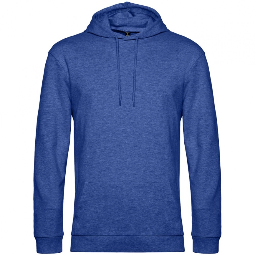 Толстовка с капюшоном унисекс Hoodie, ярко-синий меланж, размер L фото 1