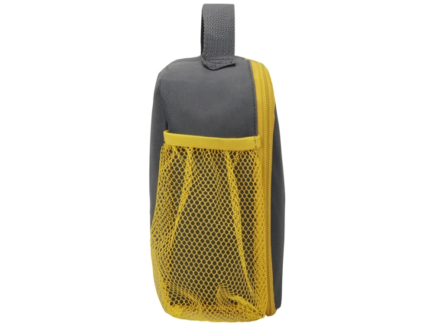 Изотермическая сумка-холодильник Breeze для ланч-бокса, серый/желтый фото 6
