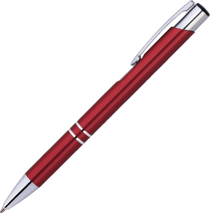 Ручка металлическая KOSKO, тёмно-красная с серебристым фото 2