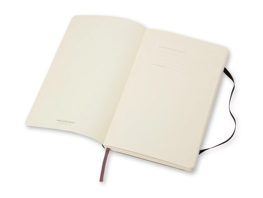 Записная книжка Moleskine Classic Soft (в клетку), Large (13х21см), черный фото 6