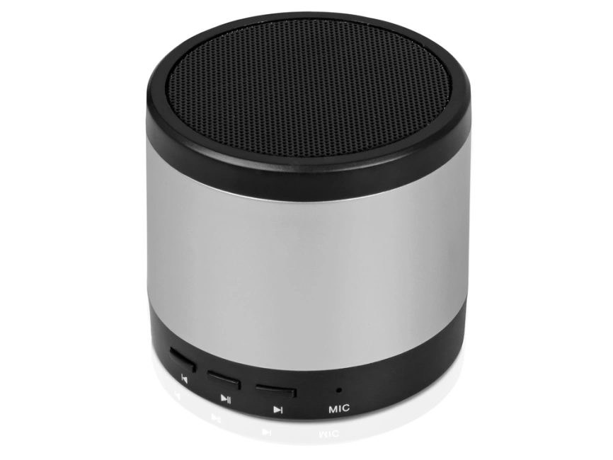 Портативная колонка Ring neon с синей подсветкой корпуса, серебристый фото 2