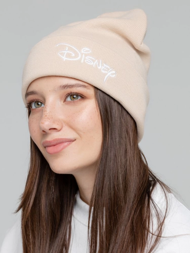 Шапка с вышивкой Disney, бежевая фото 3