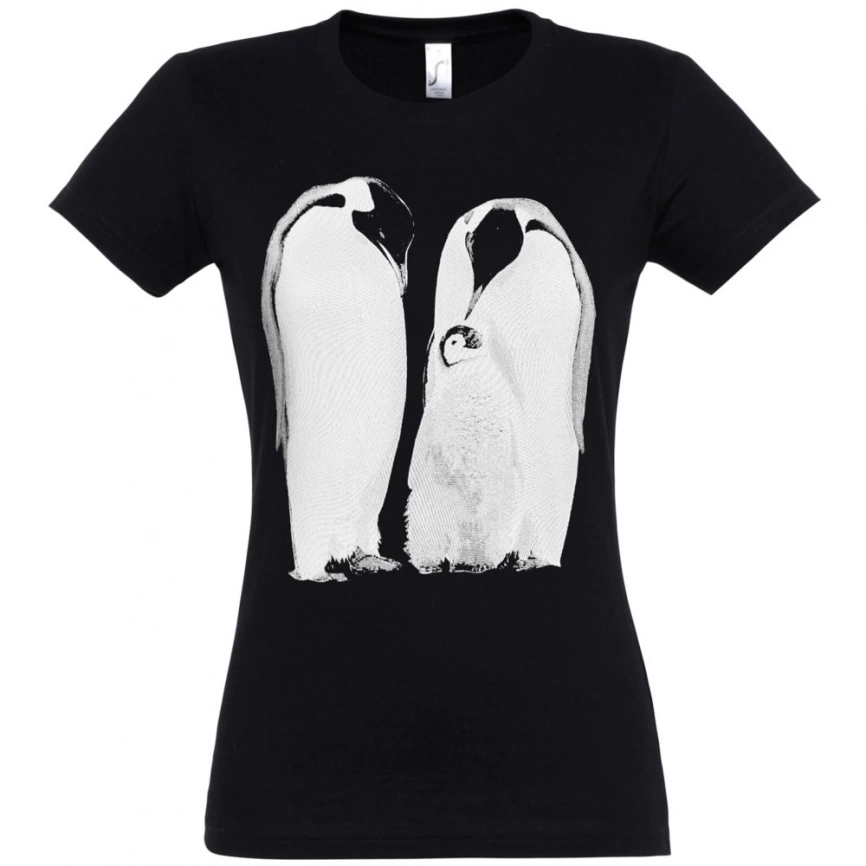 Футболка женская Like a Penguin, черная, размер XL фото 1
