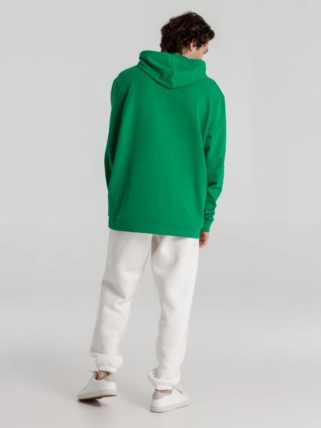 Толстовка с капюшоном унисекс Hoodie, зеленая, размер L фото 18