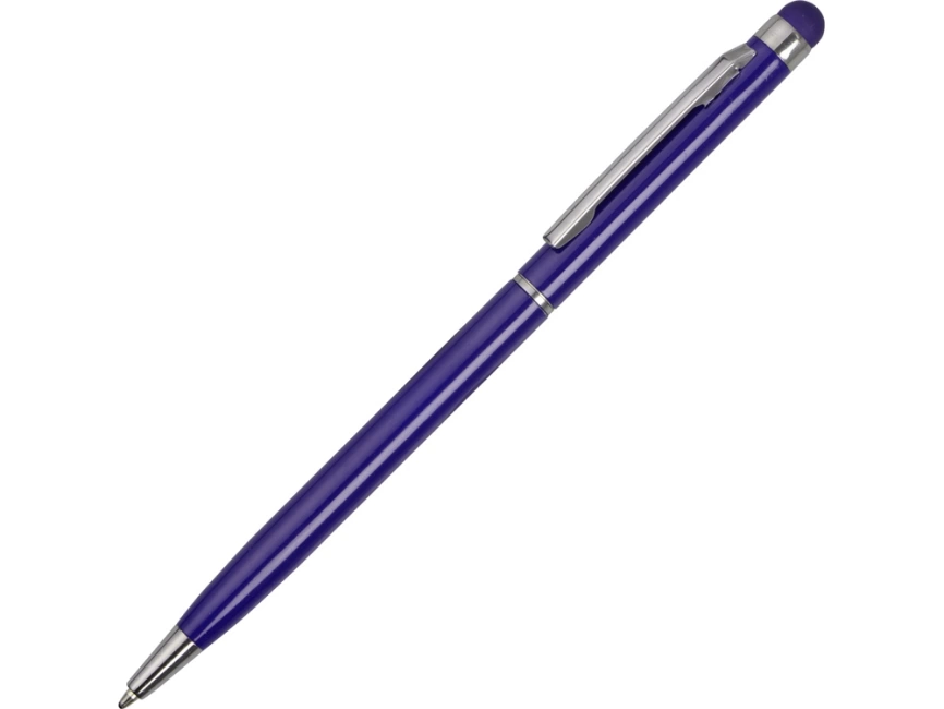 Ручка-стилус металлическая шариковая Jucy, темно-синий фото 1