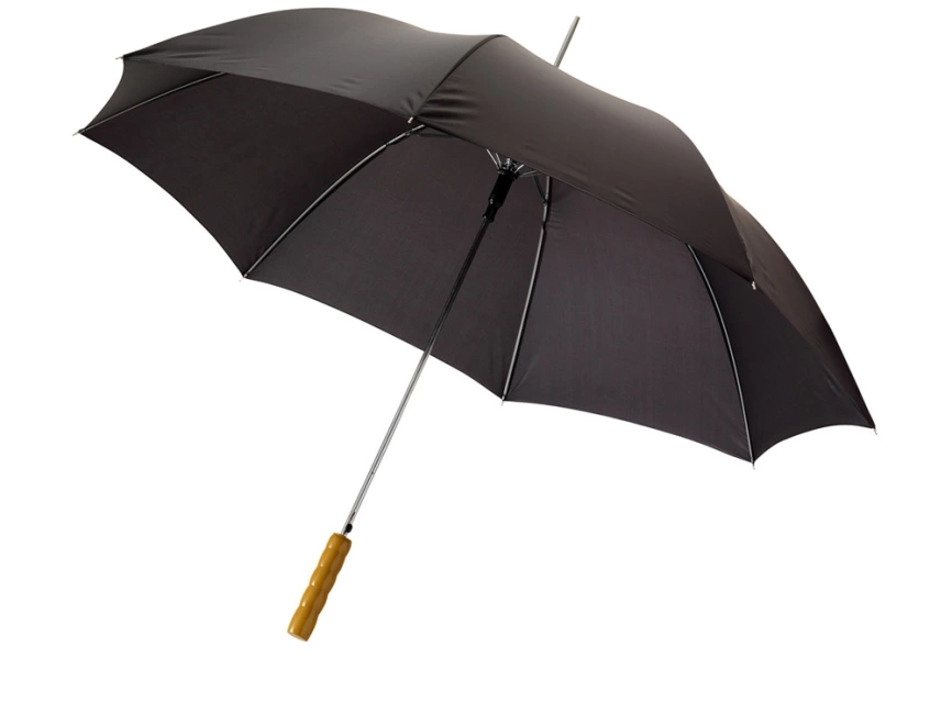 Зонт-трость Lisa полуавтомат 23, черный (Р) фото 1