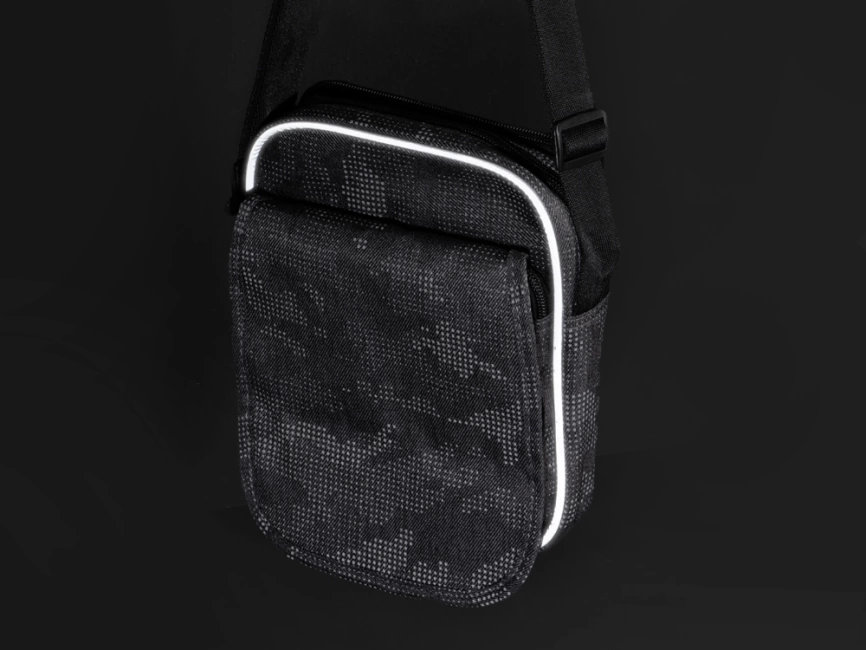 Сумка Camo со светоотражающим дизайном на плечо, серый фото 11