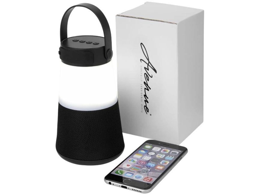 Светодиодная колонка Lantern с функцией Bluetooth®, черный фото 1