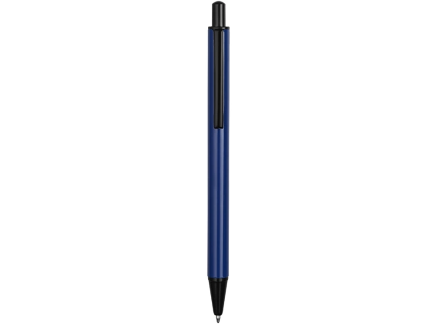 Ручка металлическая шариковая Iron, синий/черный фото 2