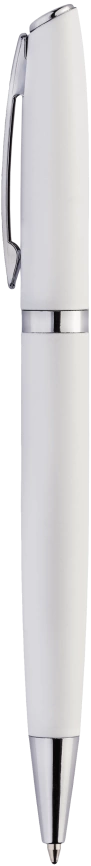 Ручка металличечкая VESTA, белая с серебристым фото 5