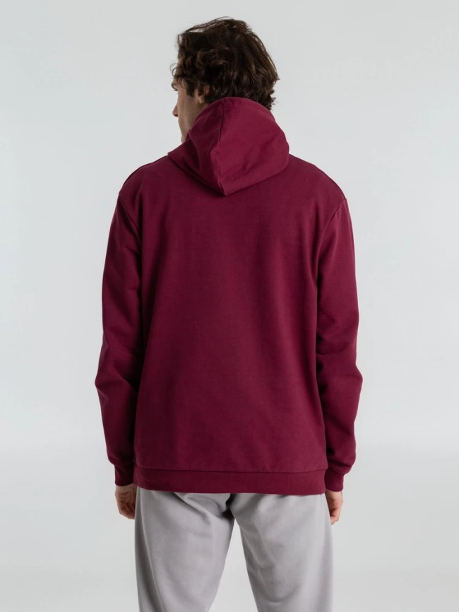 Толстовка с капюшоном унисекс Hoodie, бордовая, размер M фото 17