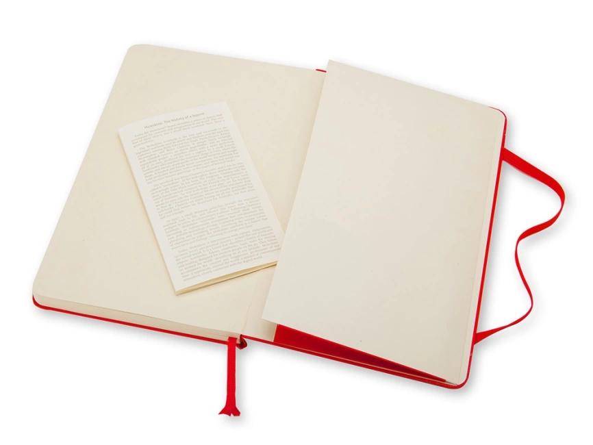 Записная книжка Moleskine Classic (в линейку) в твердой обложке, Large (13х21см), красный фото 4