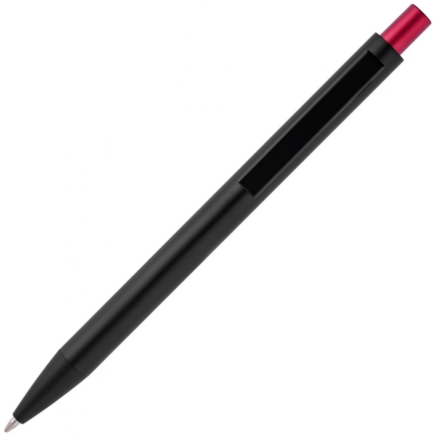Ручка шариковая Chromatic, черная с красным фото 3
