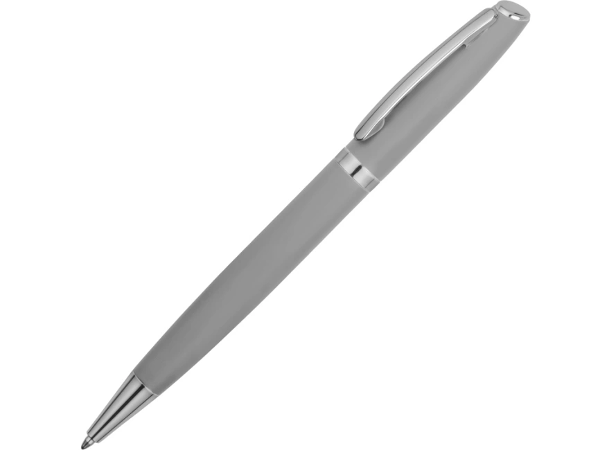 Ручка металлическая шариковая Flow soft-touch, светло-серый/серебристый фото 1