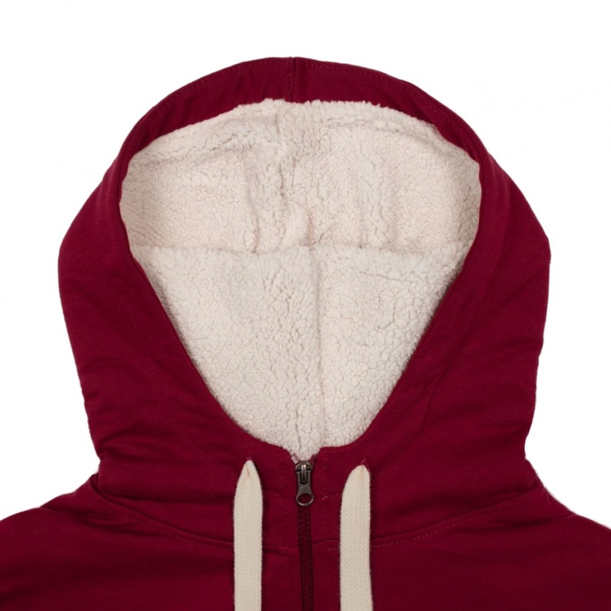 Толстовка на молнии Kulonga Sherpa, бордовая, размер XL фото 4