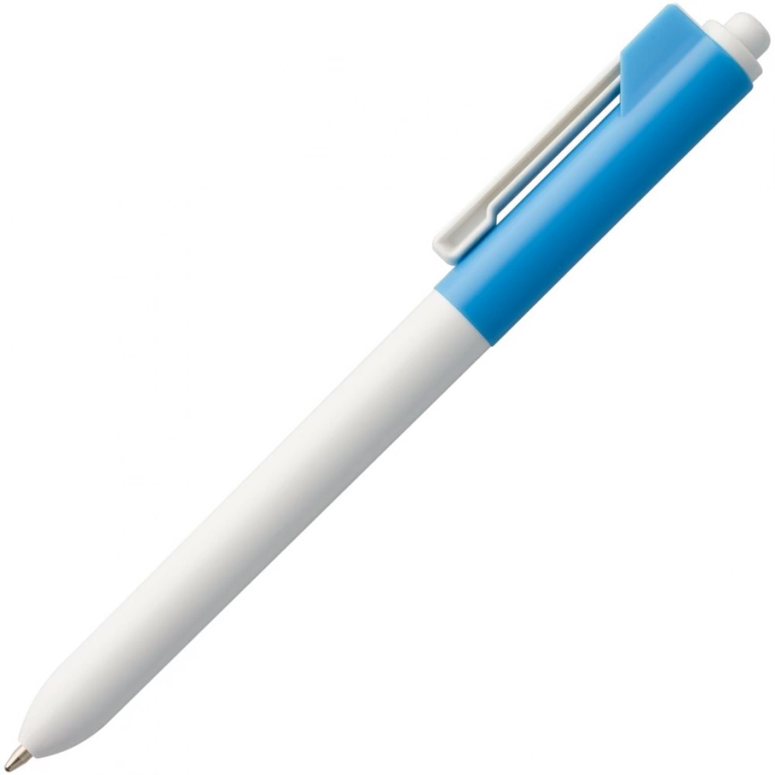 Ручка шариковая Hint Special, белая с голубым фото 2
