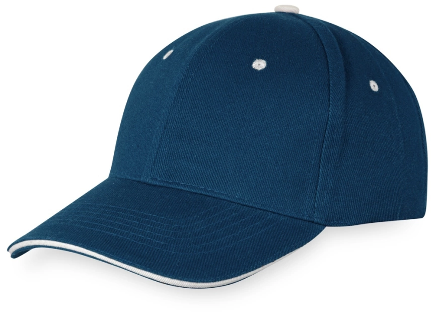 Бейсболка New Castle 6-ти панельная, синий/натуральный фото 1