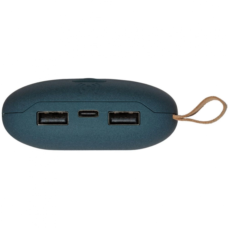 Аккумулятор с беспроводной зарядкой Pebble Wireless 9000 мАч, серо-синий фото 4