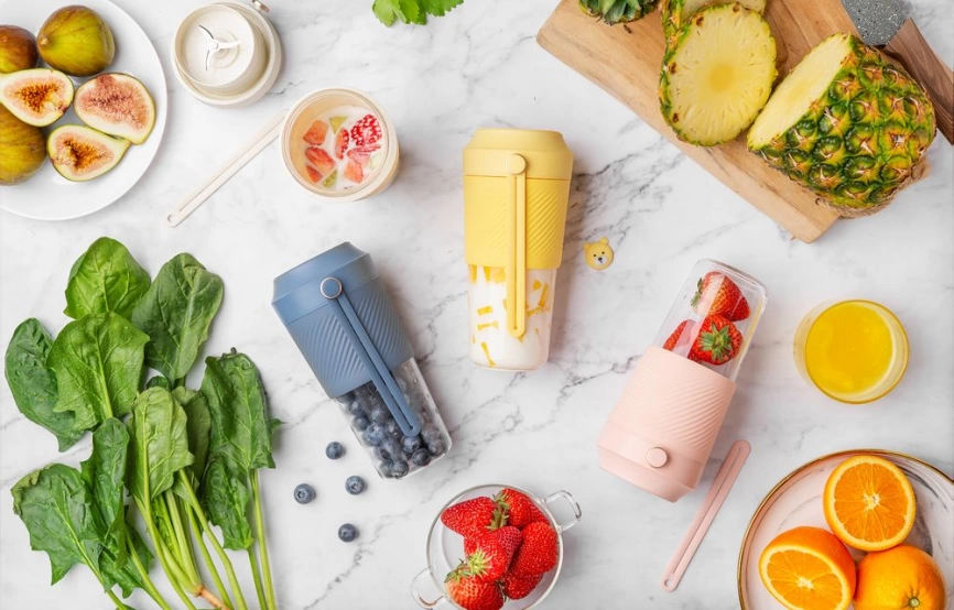 Портативный блендер Juicer, синий фото 6