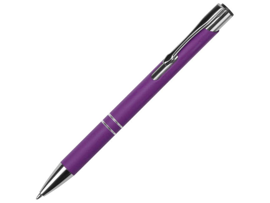 Ручка металлическая шариковая Legend Gum софт-тач, фиолетовый фото 1