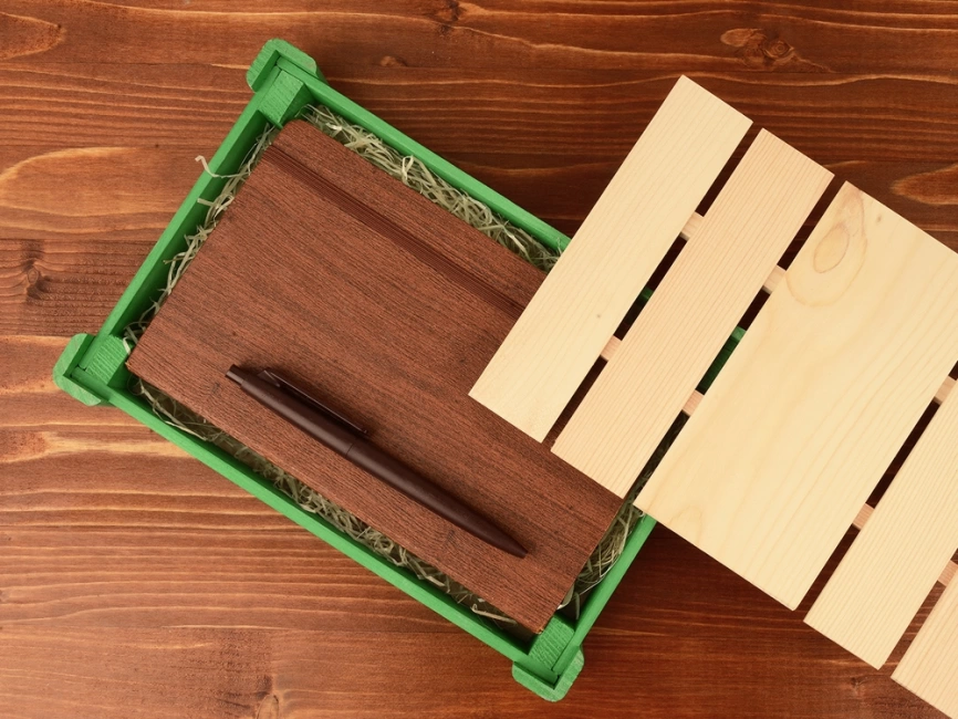 Подарочная деревянная коробка, зеленый фото 2