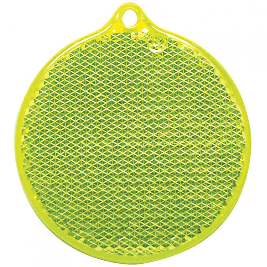Пешеходный светоотражатель «Круг», неон-желтый фото 1