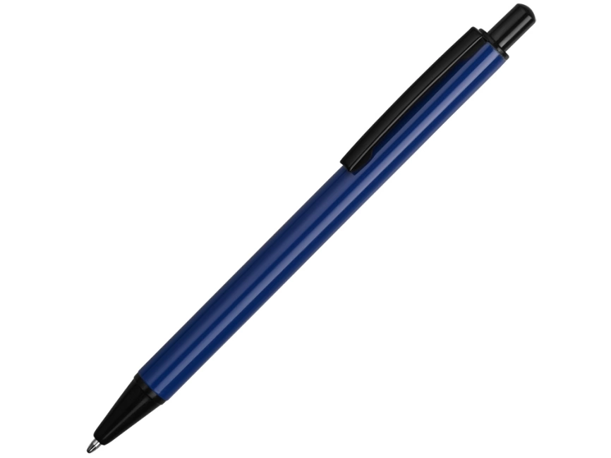 Ручка металлическая шариковая Iron, синий/черный фото 1