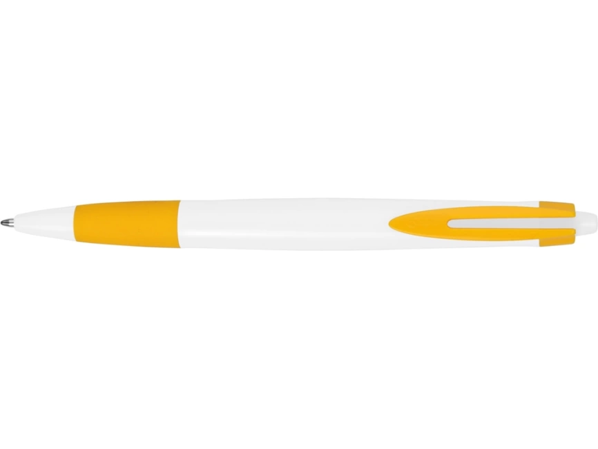 Ручка шариковая Havana, белая с жёлтым фото 5