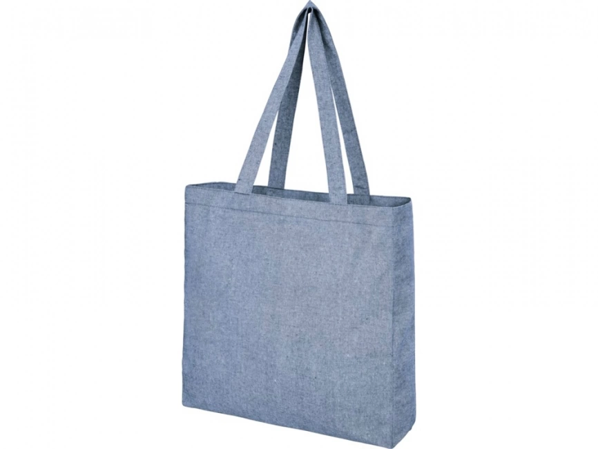 Эко-сумка с клинчиком «Pheebs» из переработанного хлопка, голубая фото 1