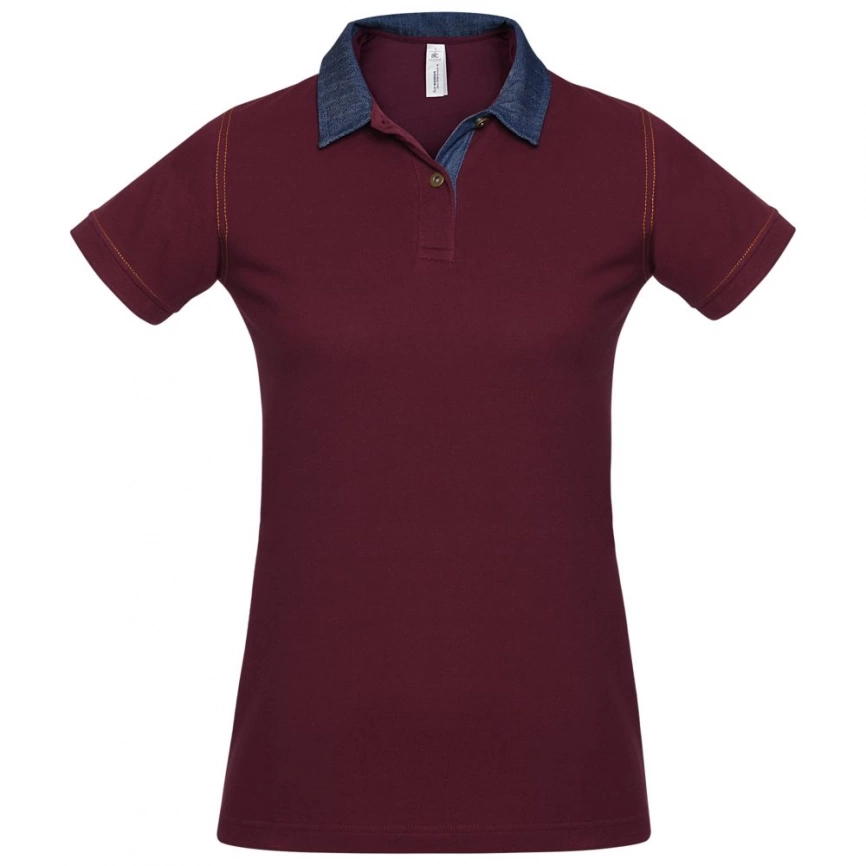 Рубашка поло женская DNM Forward бордовая, размер L фото 1