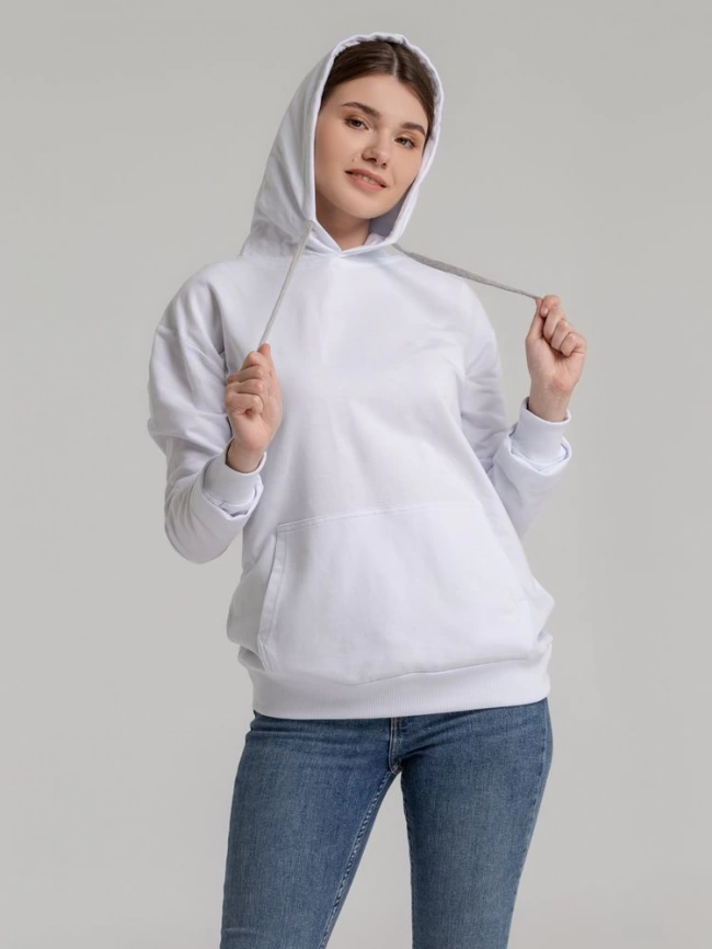 Толстовка с капюшоном Unit Kirenga белая, размер L фото 15