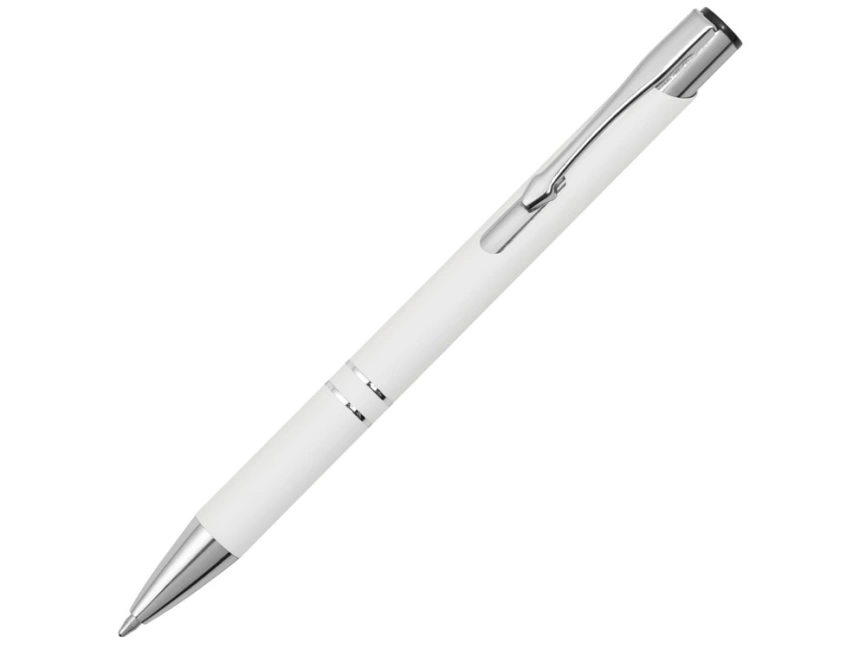 Ручка металлическая шариковая Legend Gum софт-тач, белый фото 1