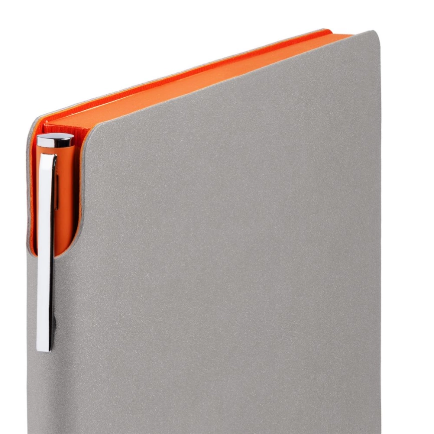 Ежедневник Flexpen, недатированный, серебристо-оранжевый фото 10