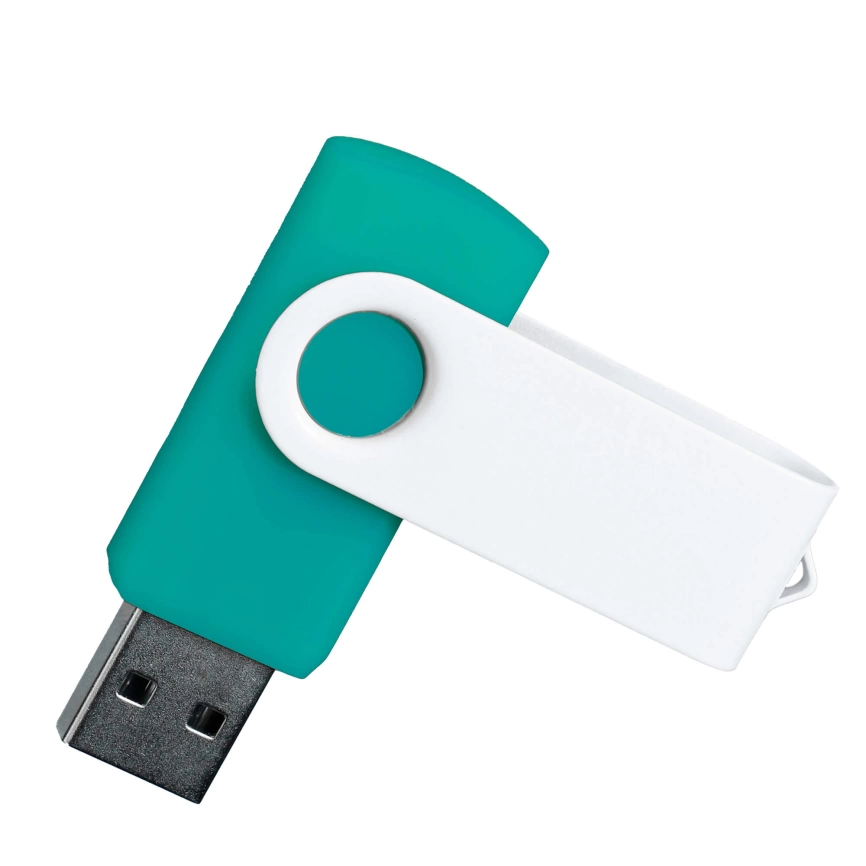 Флешка TWIST WHITE COLOR Бирюзовая с белым 4015.16.07.4ГБ фото 2