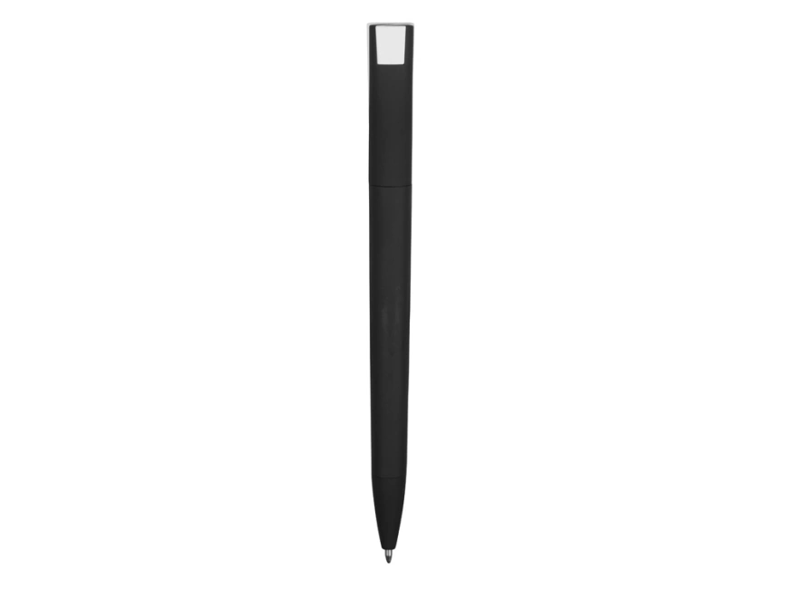 Ручка пластиковая soft-touch шариковая Zorro, черный/белый фото 4