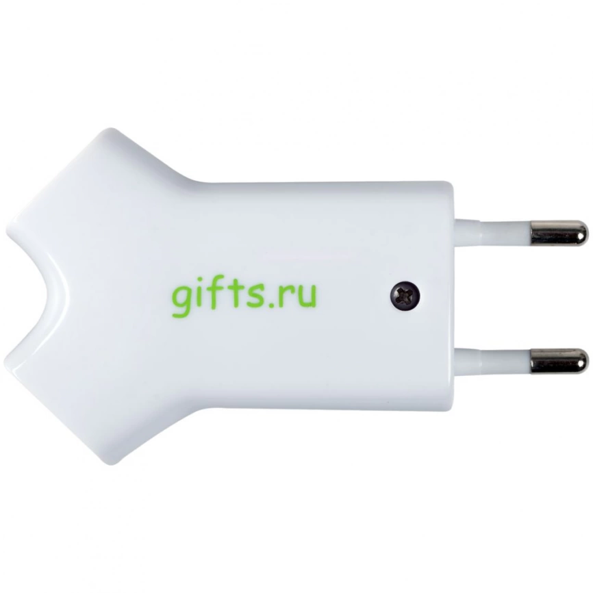 Сетевое зарядное устройство Uniscend Double USB, белое фото 6
