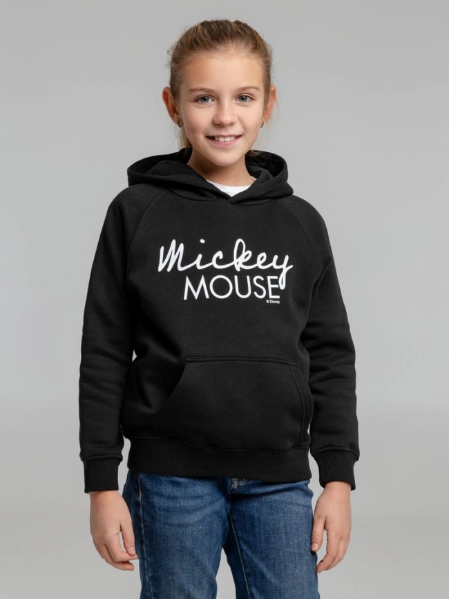 Худи детское Mickey In My Head, черное, на рост 118-128 см (8 лет) фото 1