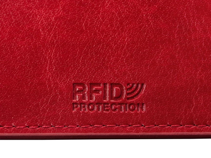 Картхолдер для 6 пластиковых карт с RFID-защитой Fabrizio, красный фото 7