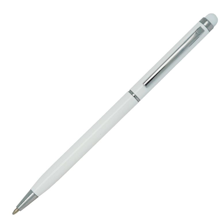 Ручка шариковая, СЛИМ СМАРТ, металл, белый/серебро фото 2